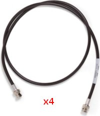 Juego de 4 cables coaxiales de 75 Ohm rematados en fichas BNC 779697-02