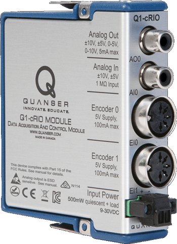 Módulo de E/S multifuncional Q1-cRIO, para leer y comandar hardware de aplicación de Quanser 782689-01
