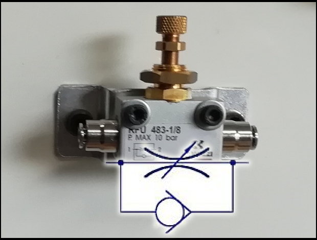 Regulador de caudal unidireccional conexión 1/8 pulg RFU-483-1/8