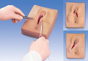 Simulador de sutura de incisión del perineo, set de 3 piezas  W44096