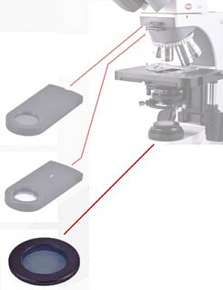 Polarizador sencillo p/montar sobre fuente de luz de microscopio 1101000300741