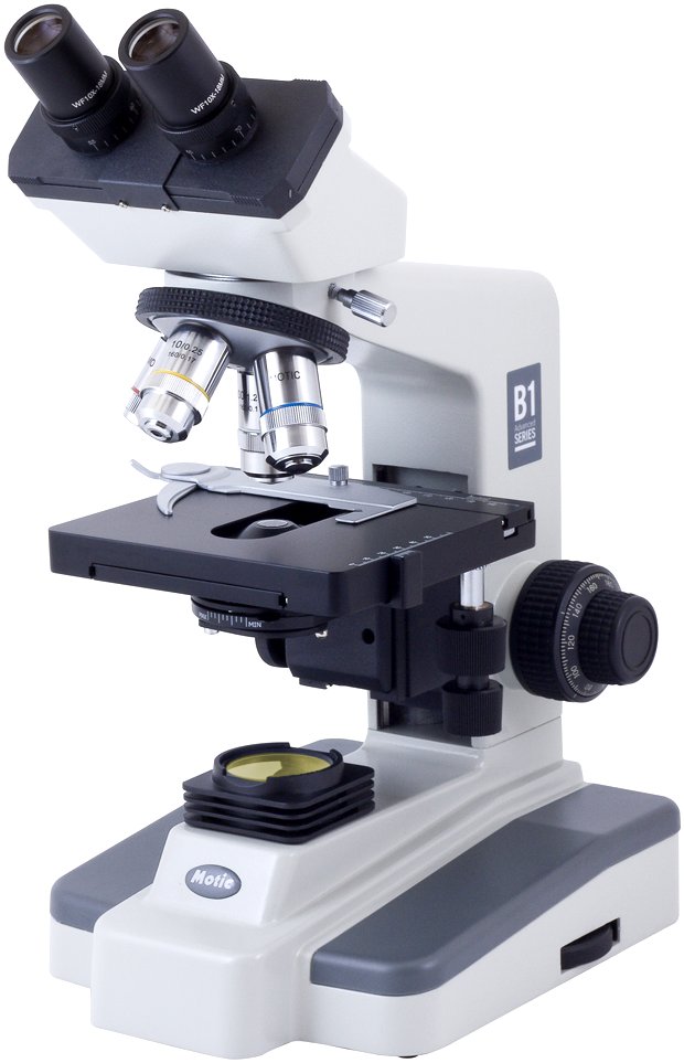 Microscopio Biológico Binocular con Optica Plana y Acromática B1-220A