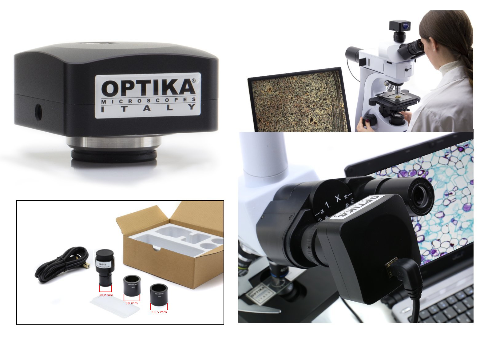 Cámara digital para microscopio y/o lupa estereoscópica 5.1 MPx C-B5