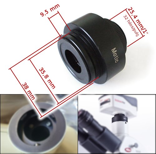 Adaptador ISO p/acoplar cámaras videomicroscópicas a trinoculares de las series BA210/BA310/BA410/SMZ-171 y otros CCAD BAx10