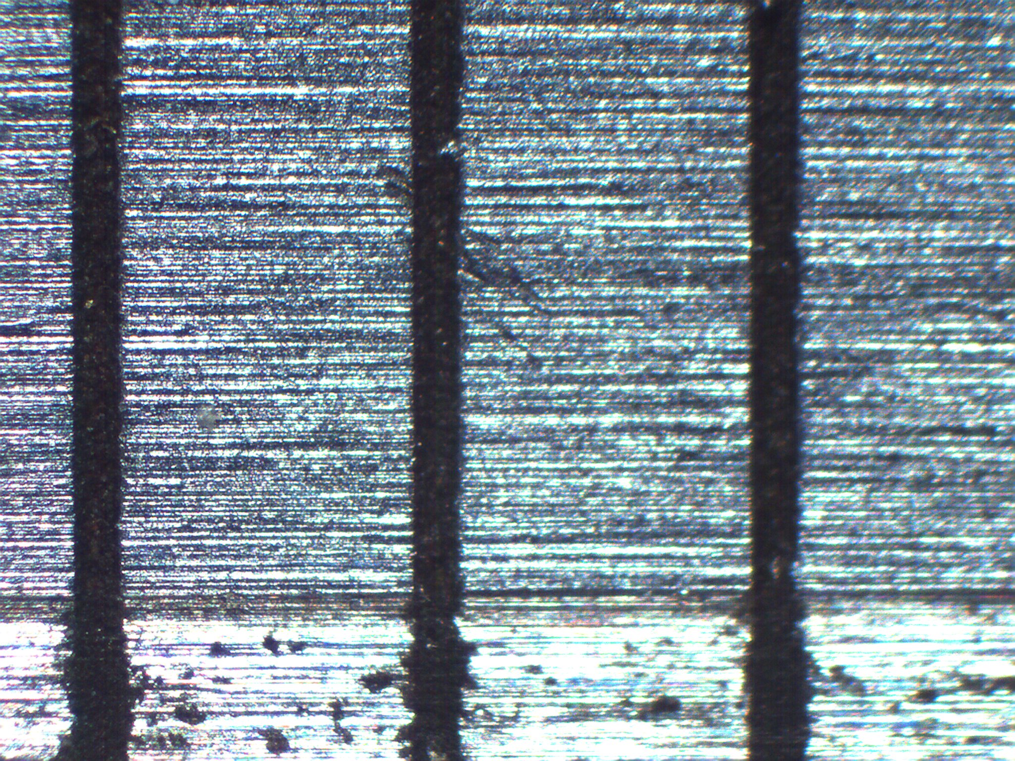 Foto de un calibre metlico tomado con la lupa DM39C-N9GO a 40X