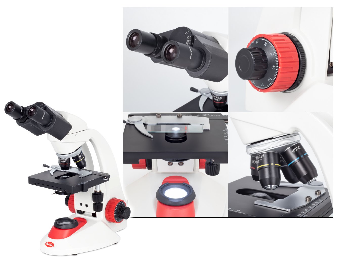 Microscopio Binocular Estudiantil Avanzado c/Optica Acromática de Alto Constraste RED-220