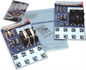 Laboratorio eléctrico elemental (cada EM-8622 incluye dos tableros para armar circuitos) EM-8622