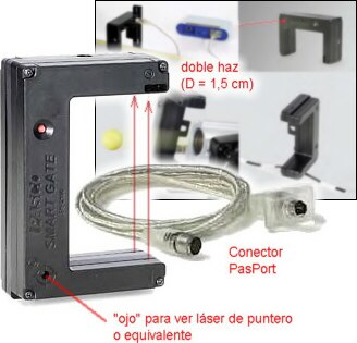 Barrera Infrarroja doble y fotodetector p/construir barrera c/un láser p/interfase PasPort PS-2180