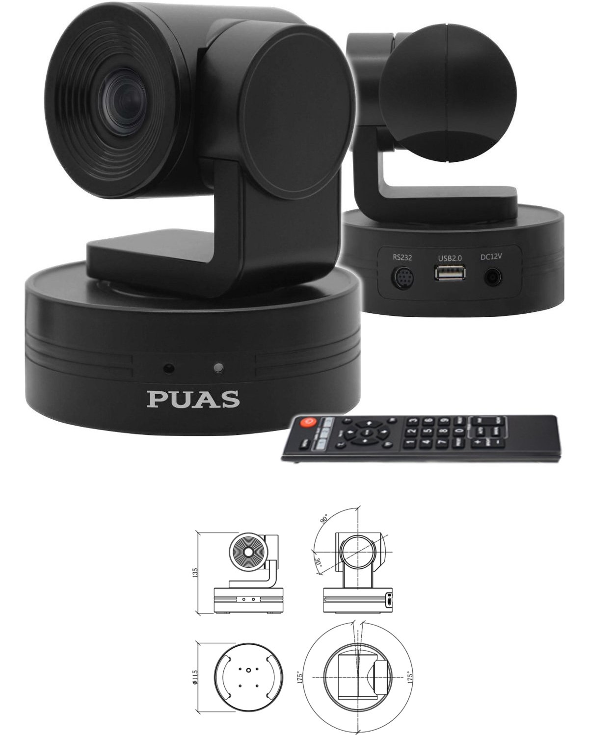 Cámara motorizada de video full HD para videoconferencias y educación a distancia PUS-U210