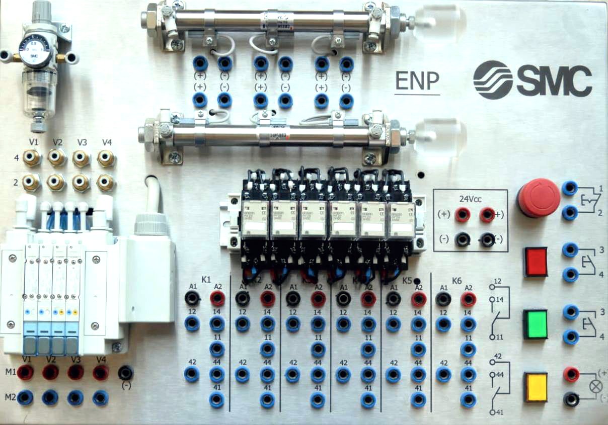 Tablero de sobremesa para prácticas de electroneumática SMC ENP-01