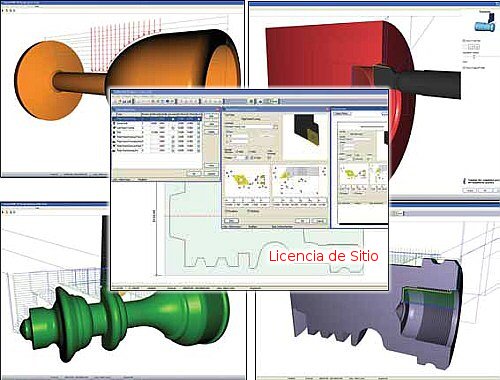 Software de diseño CAD CAM para Tornos CNC (licencia de sitio) Quick TURN 2D LS