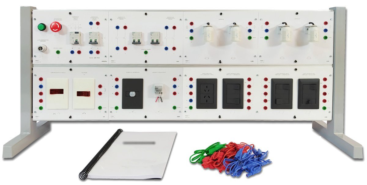 Tablero de sobremesa para la práctica experimental intermedia con Instalaciones Eléctricas Domiciliarias ELEC 24 TM8