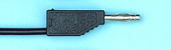 Patch negro de 1 m, rematado con fichas banana apilables, hasta 32 A LD 501 33