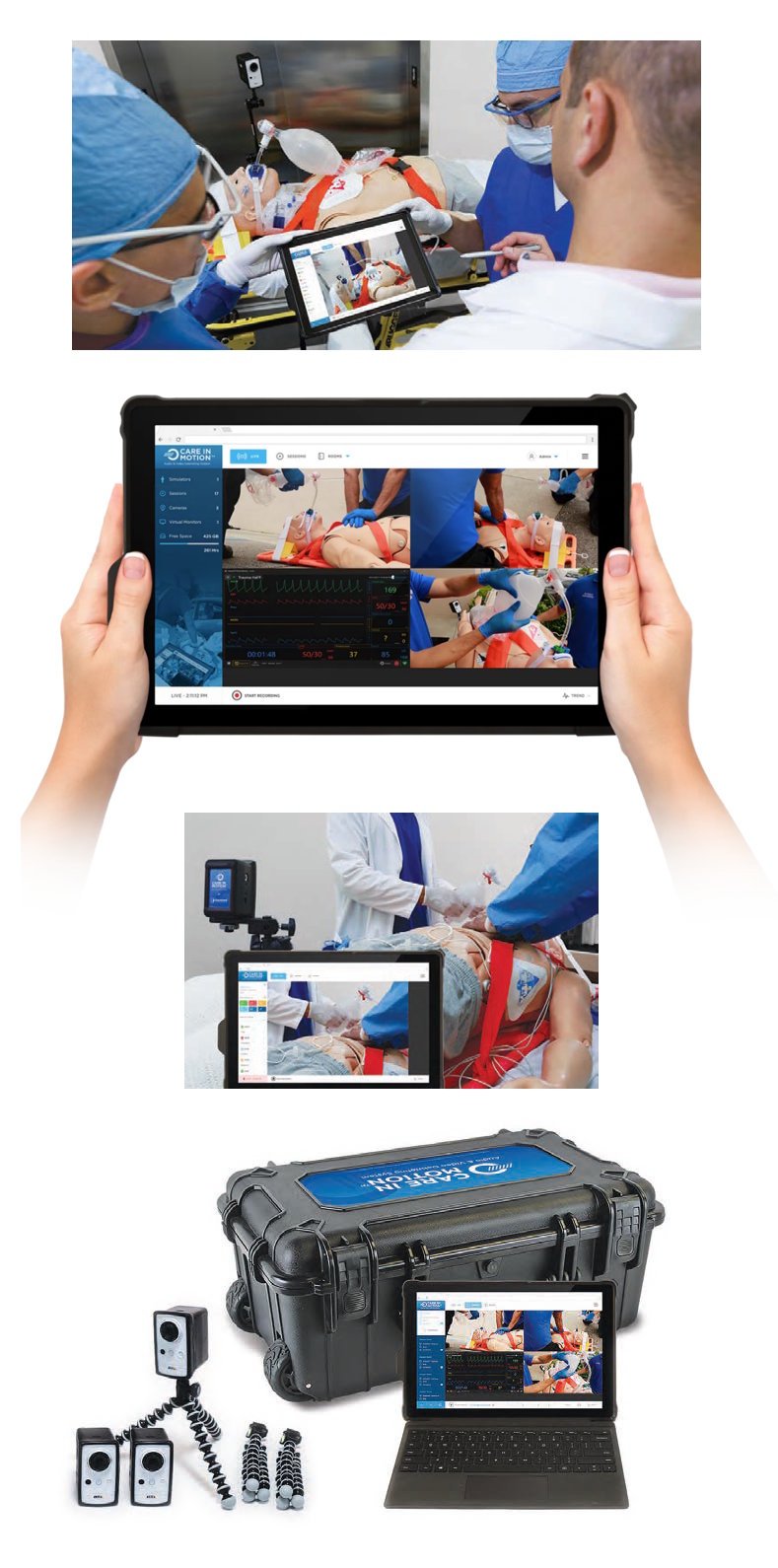 Sistema portátil para Debriefing de Simulaciones Médicas Care in Motion ® CIM Debrief