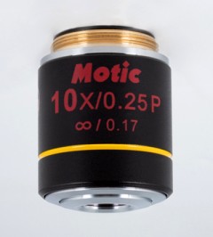 Objetivo Plan Acromático CCIS EC 10X Libre de Tensión, apto p/trabajos de análisis c/luz polarizada 1101001703951