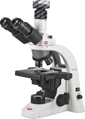 Microscopio ergonómico Trinocular c/Optica Extra Plana Elite Corregida a Infinito BA210E Trinocular