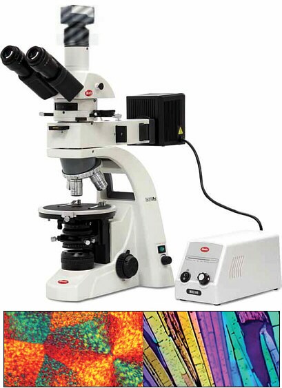 Microscopio ergonómico trinocular de polarización y epi iluminador BA310EpiPol Trinocular