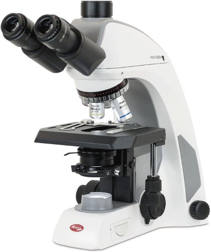 Microscopio ergonómico Trinocular c/Optica Planacromática corregida a infinito CCIS de ultra contraste Panthera U Trinocular