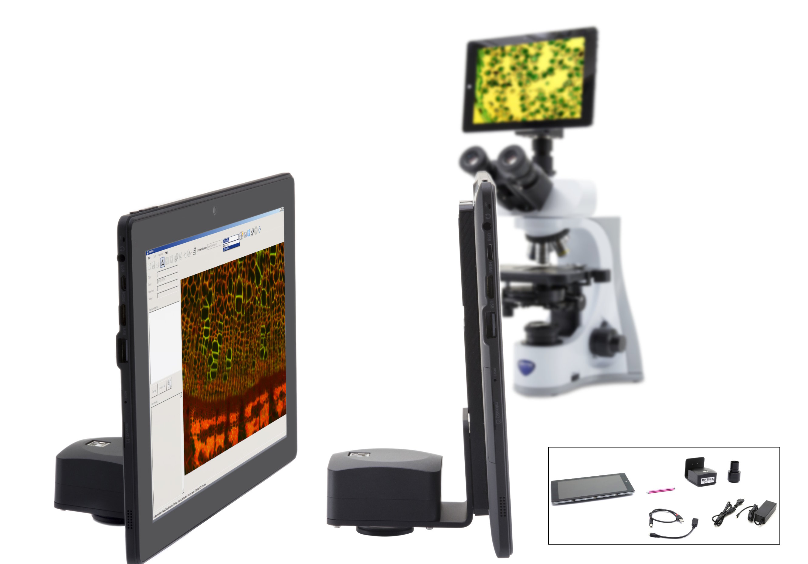 Cámara digital para microscopio y/o lupa estereoscópica, 5.1 MPx, con display touch TB-5W