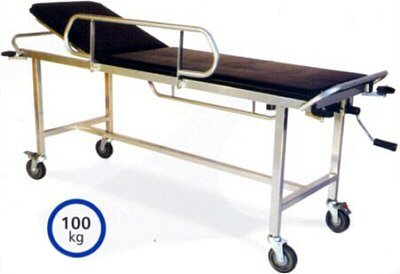 Camilla para transporte de pacientes con cabecero elevable MED-156
