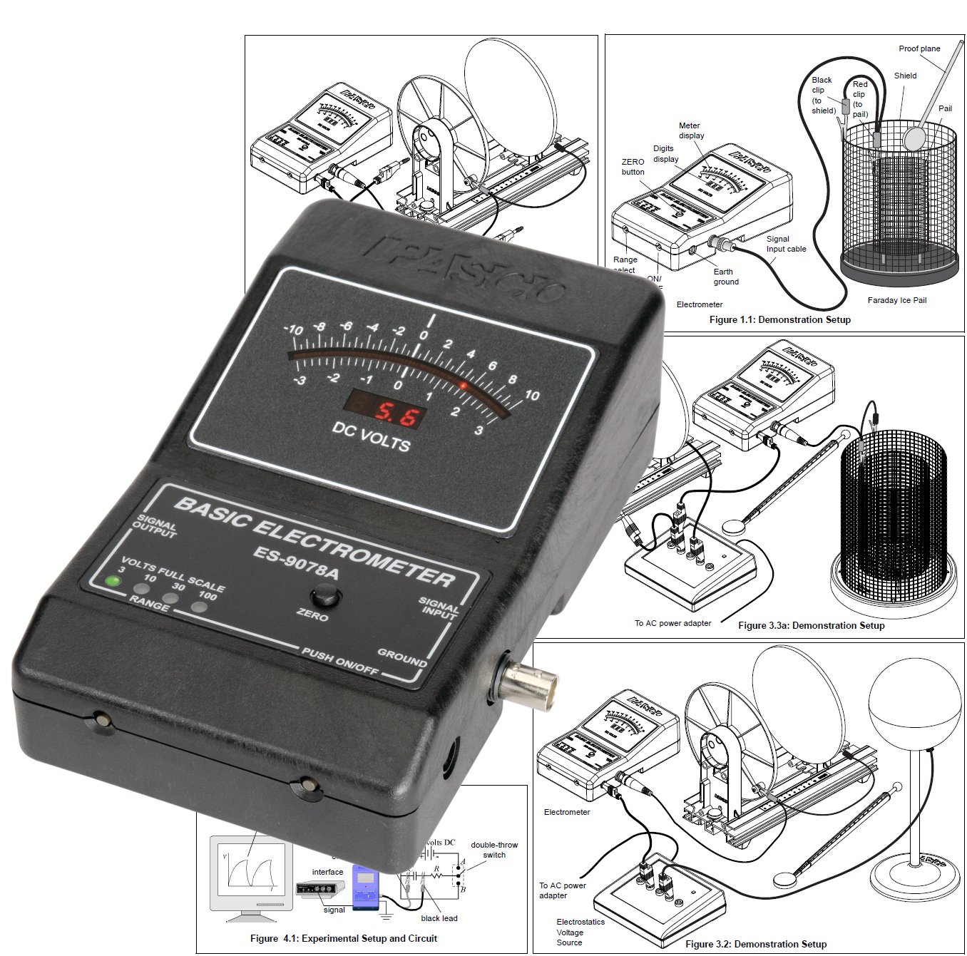 Electrómetro (Voltímetro de impedancia extremadamente alta) ES-9078A
