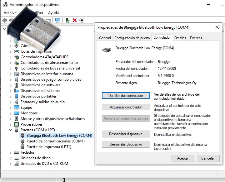 Adaptador Bluetooth 4.0 (BLE) a USB PS-3500