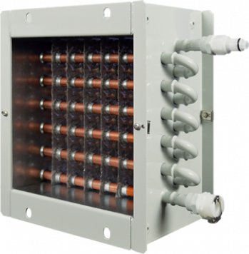 Intercambiador de calor Agua-Aire con 16 tubos y aletas disipadoras TD1007B